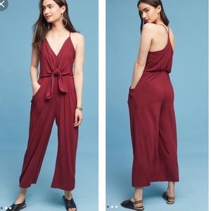Anthropologie Willa tie-waist jumpsuit